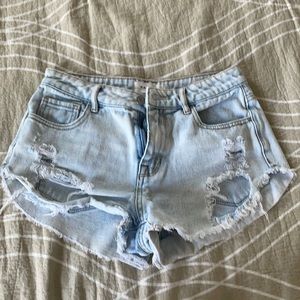 Pacsun ripped high rise festival shorts